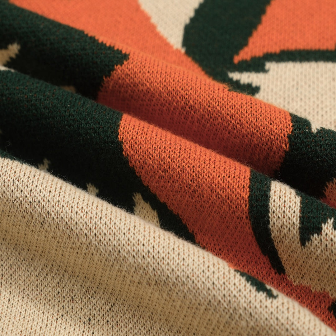 Men's khaki Eagle vintage jacquard knitwear