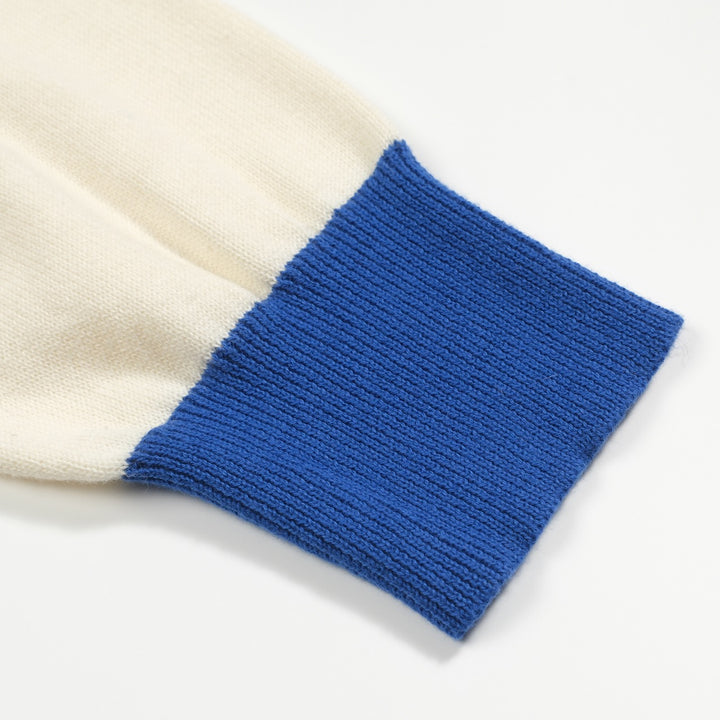 Polo de punto con bordado de colibrí blanco para hombre