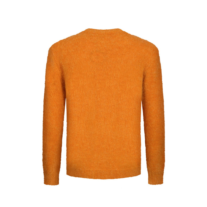 Gele herentrui van pluche gebreide hondenjacquard