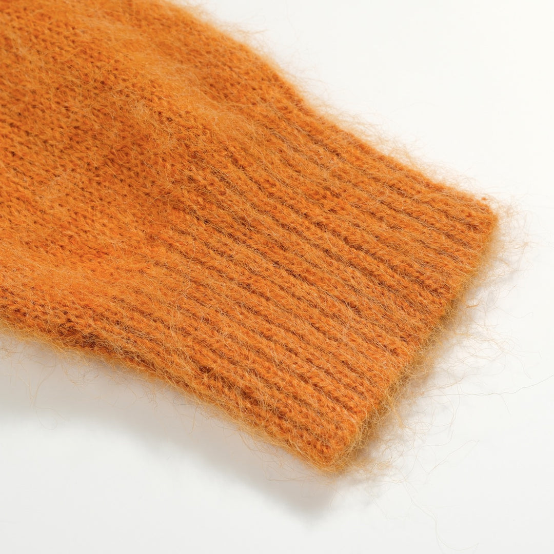 Gele herentrui van pluche gebreide hondenjacquard