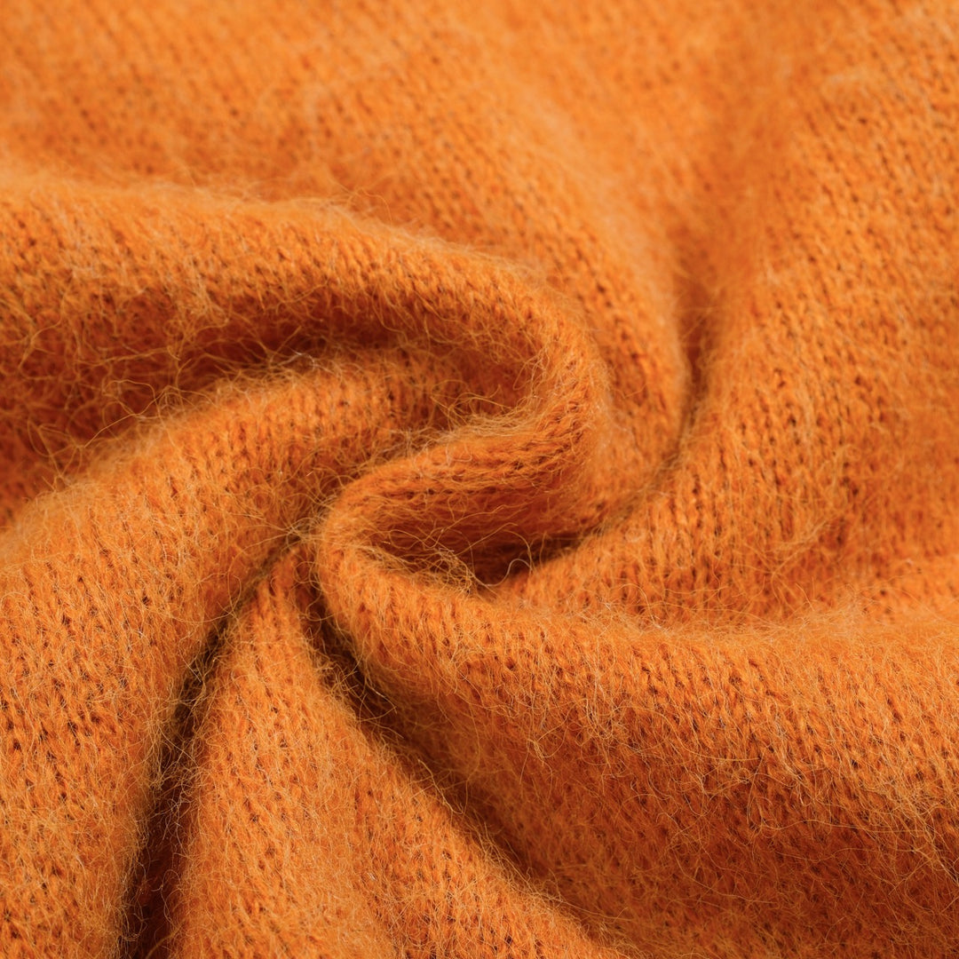 Gele herentrui van pluche gebreide hondenjacquard