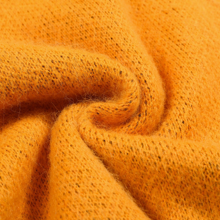 Gul gepard strikket genser for menn