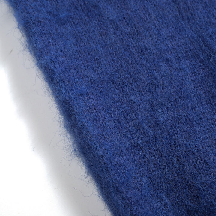 Men's blue vintage plush knit sweater