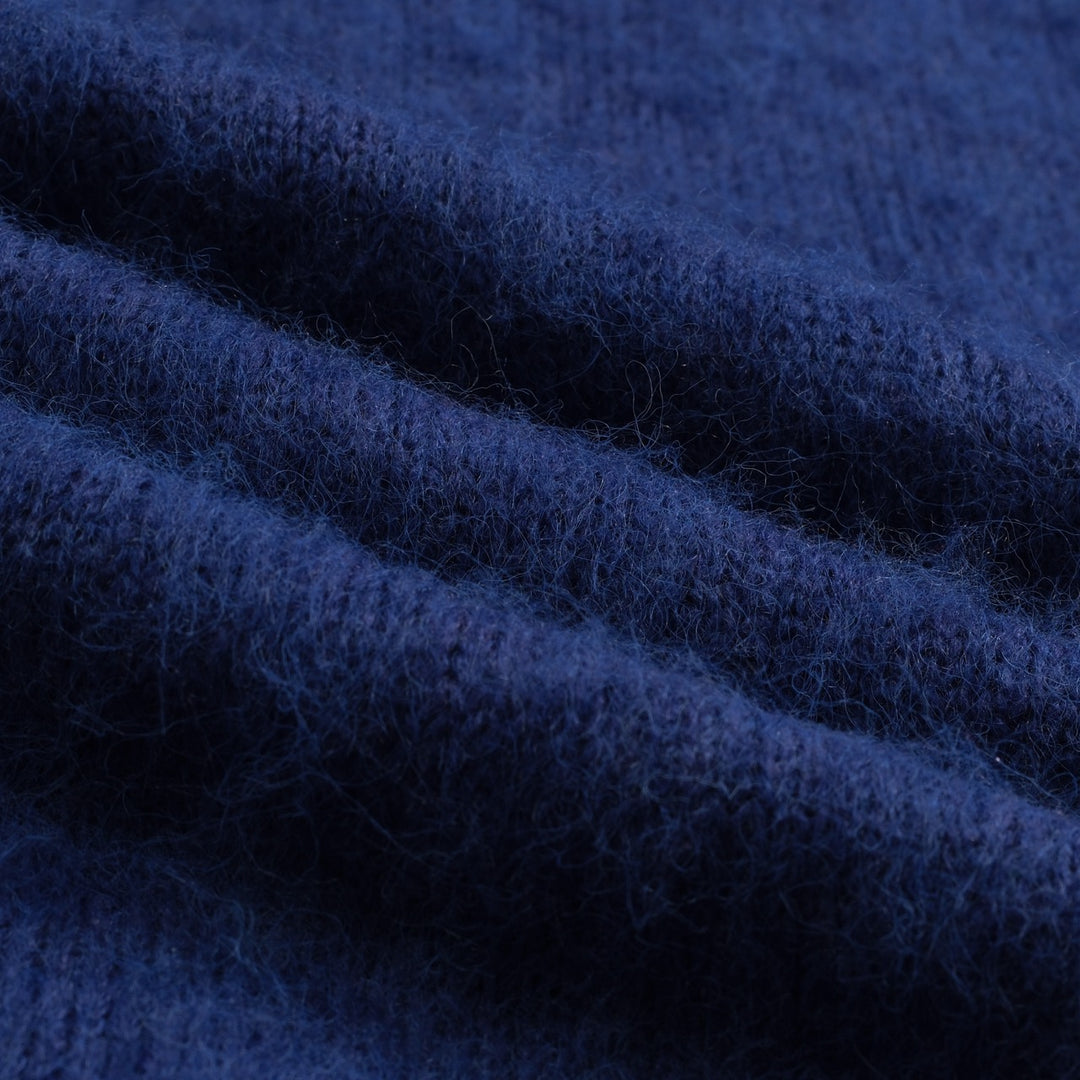 Men's blue vintage plush knit sweater