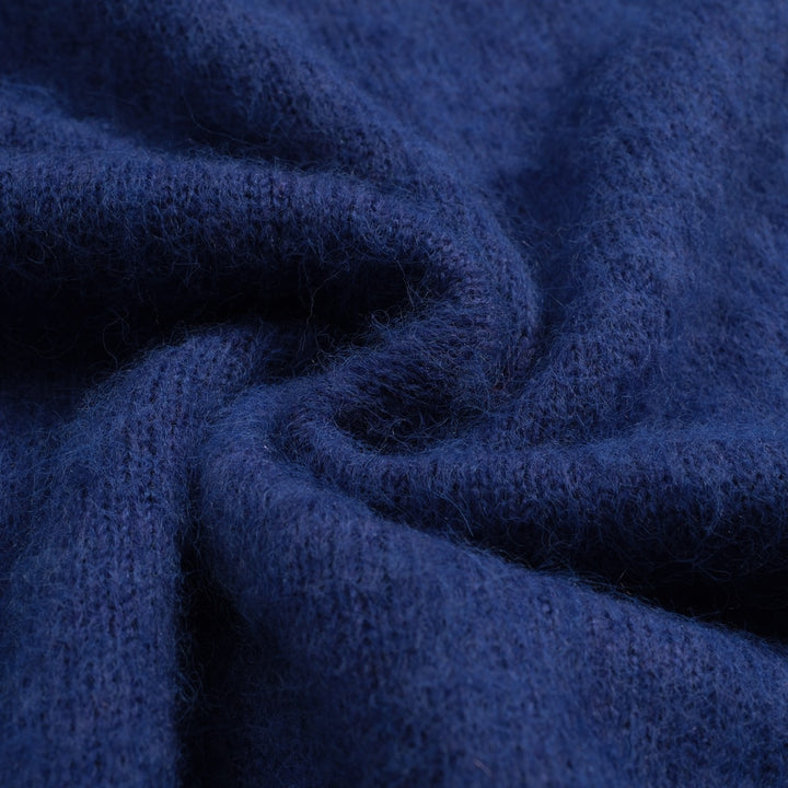 Men's blue vintage plush knit sweater