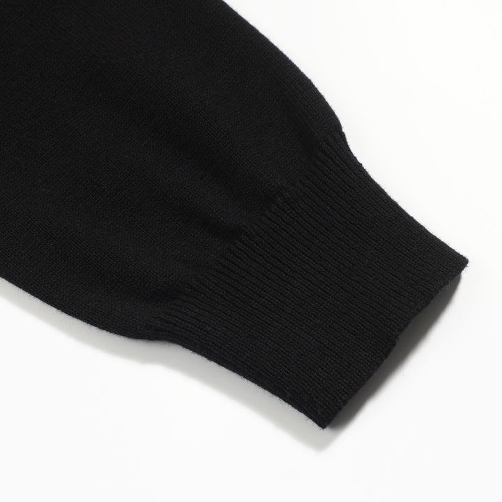 Kvinders sorte kat blomsterjacquard cardigan