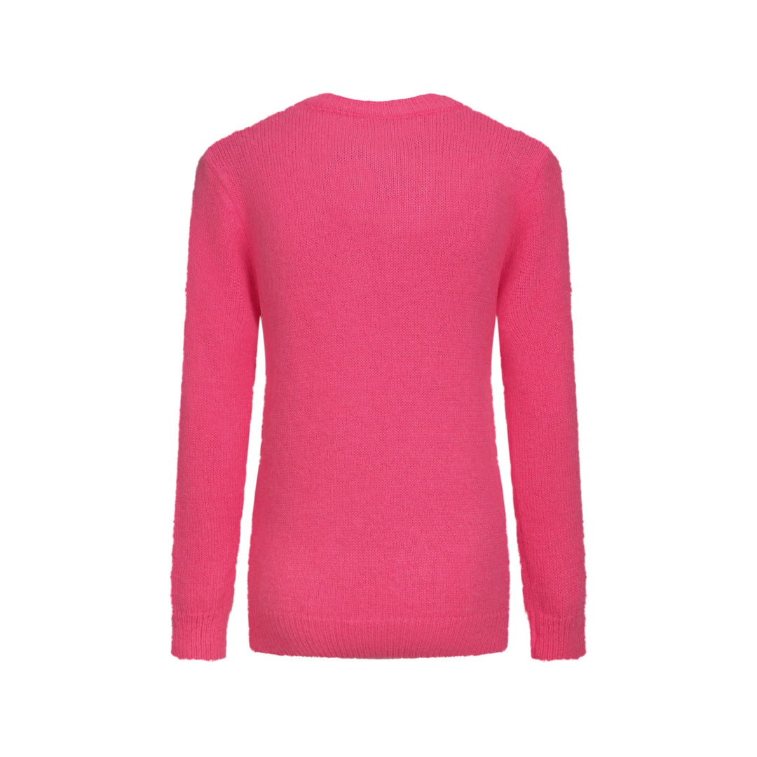 Damer i rosa, blommig jacquardstickad plysch