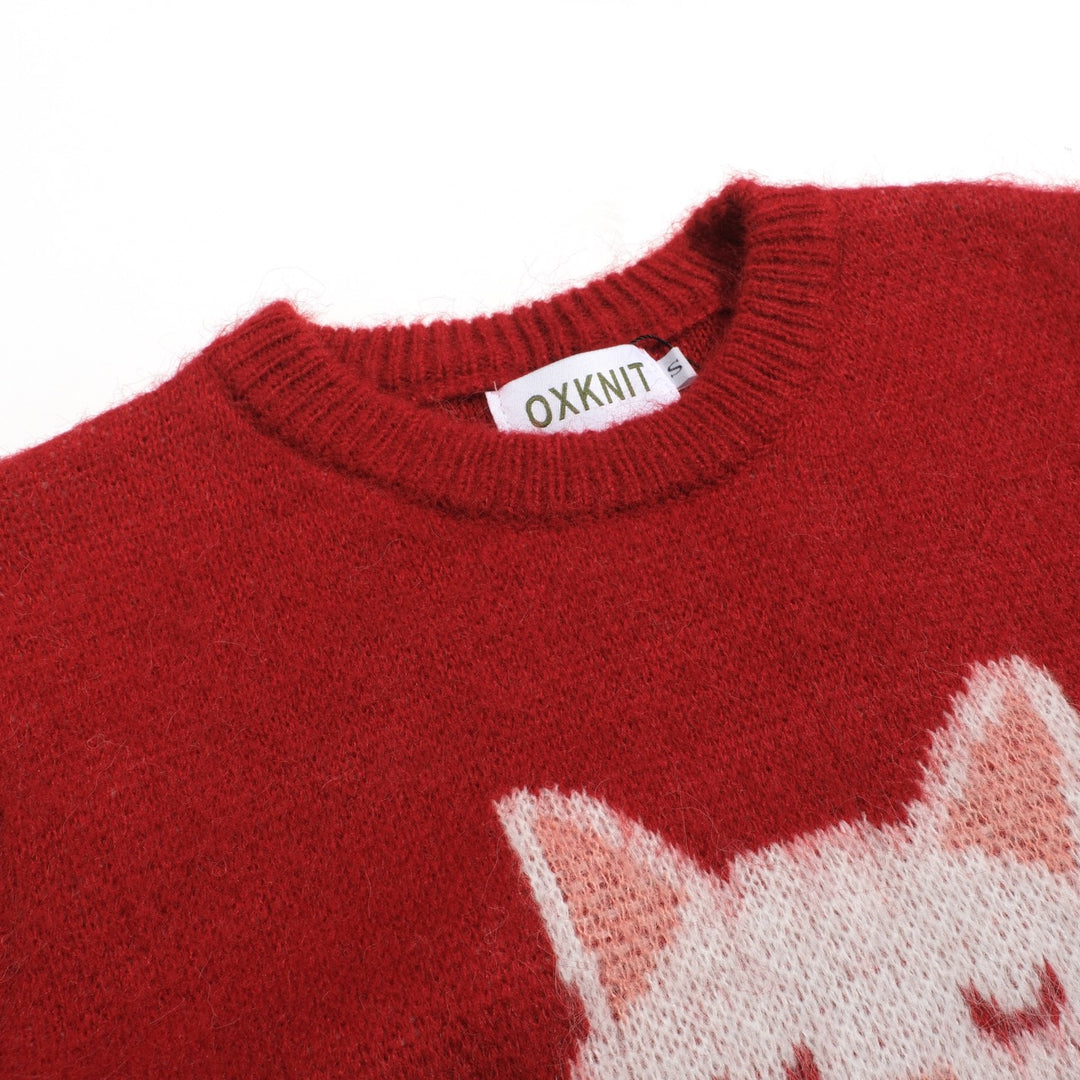 Γυναικεία χαριτωμένα γάτα ζακάρ βελούδινα πλεκτά