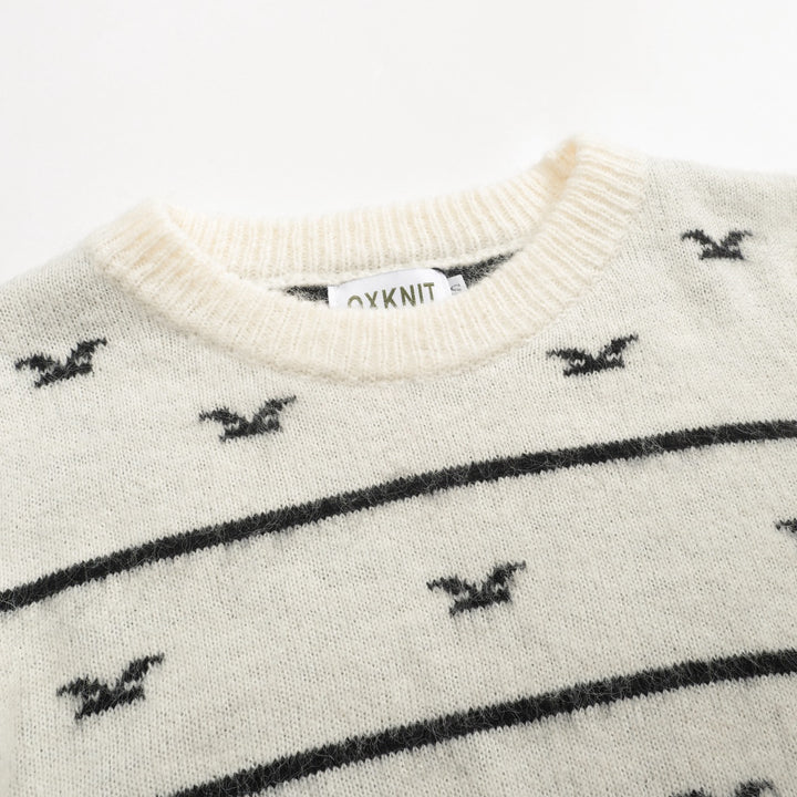 Malhas gaivota retro às riscas retro para mulher - Comprimento recortado