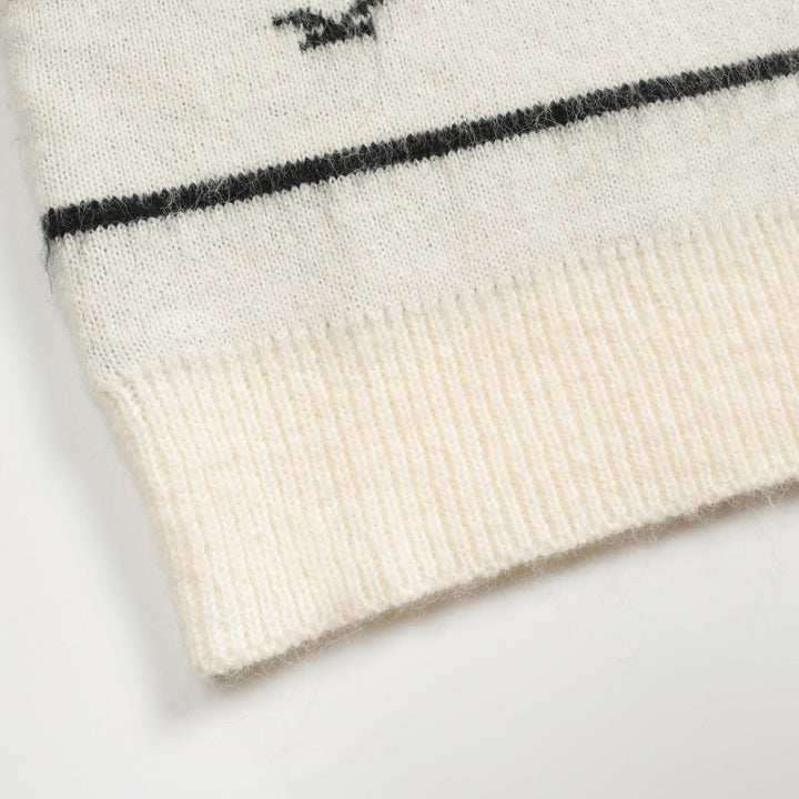 Malhas gaivota retro às riscas retro para mulher - Comprimento recortado