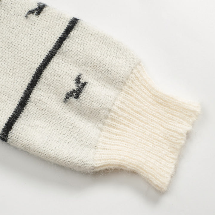 Malhas gaivota retro às riscas retro para mulher - Comprimento recortado