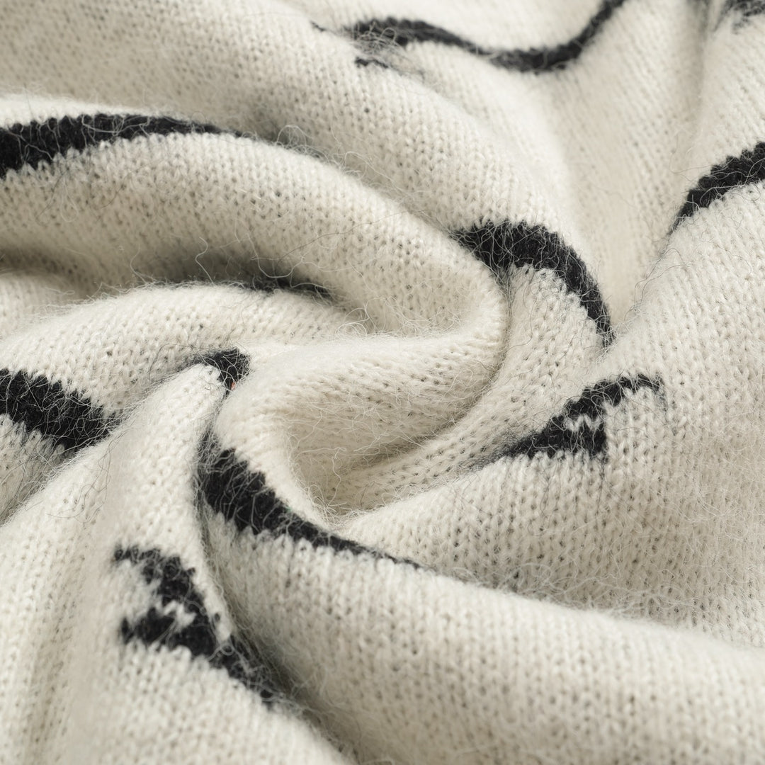 Malhas gaivota retro às riscas retro para mulher - Comprimento recortado