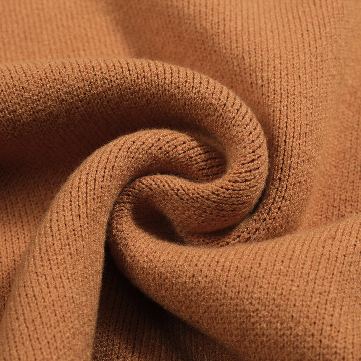 Men's khaki vintage duck print jacquard sweater