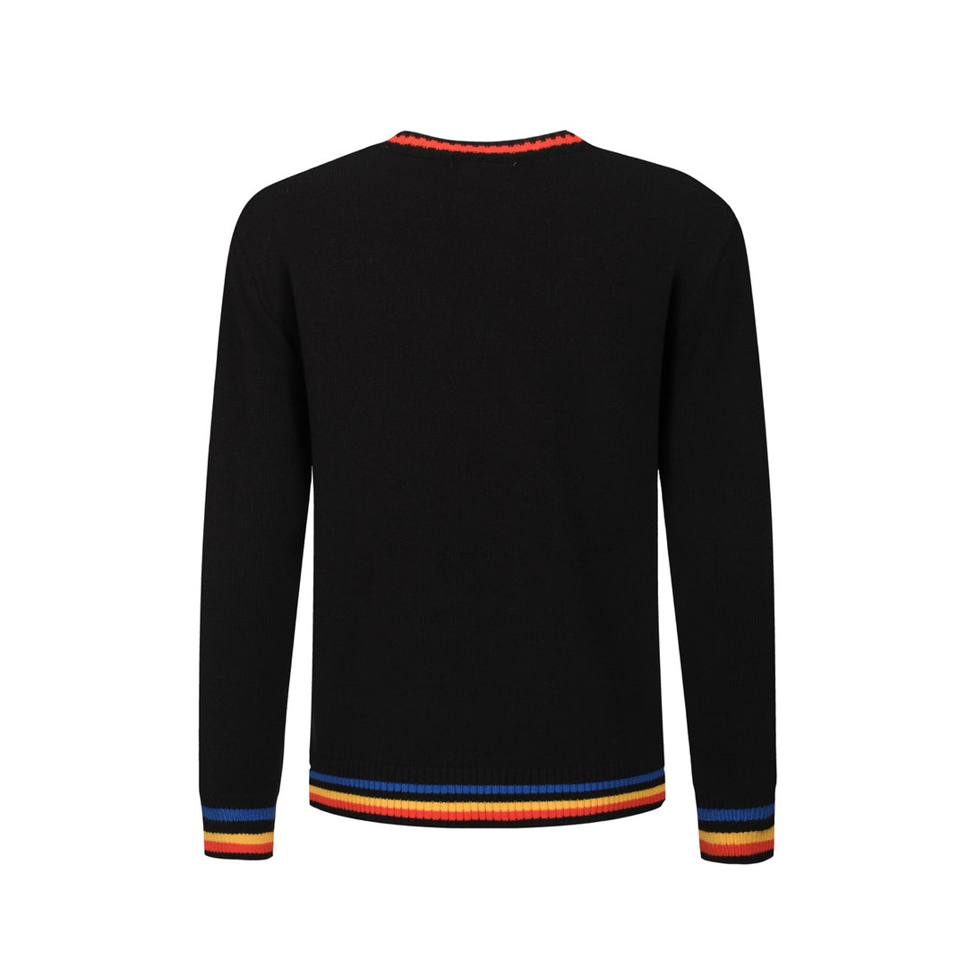 Men's black striped "Freedom" knitted sweater