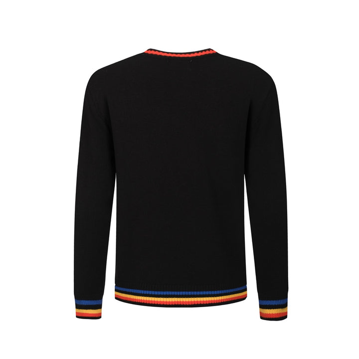 Men's black striped "Freedom" knitted sweater