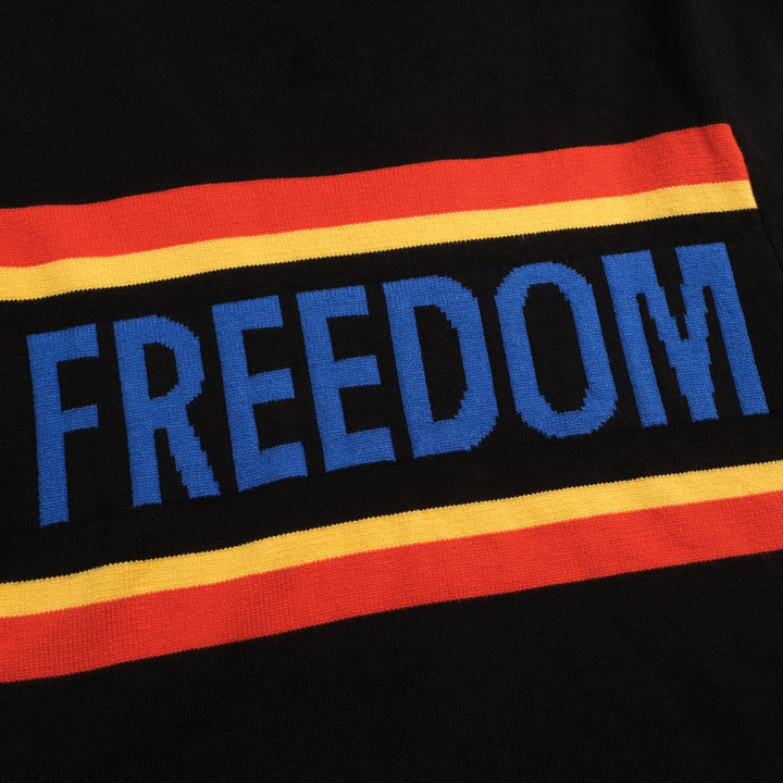 Men's black striped "Freedom" knitted sweater