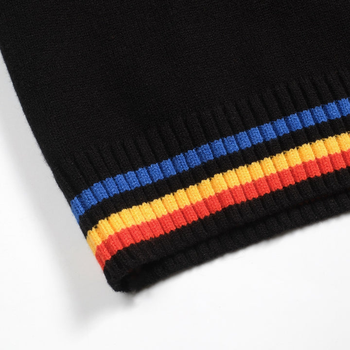 Men's black striped "Freedom" knitted sweater