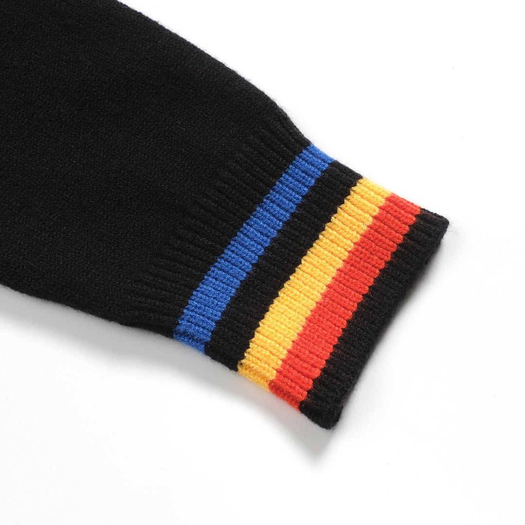 Men's black striped "Freedom" knitted sweater