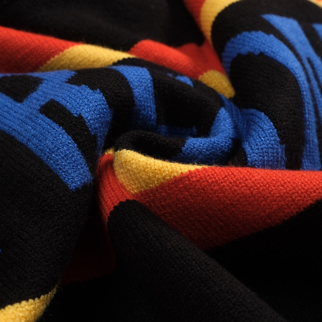 Men's black striped "Freedom" knitted sweater