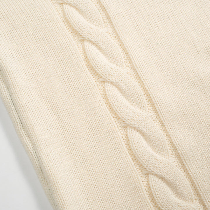 Men's green twist vintage knitted polo shirt