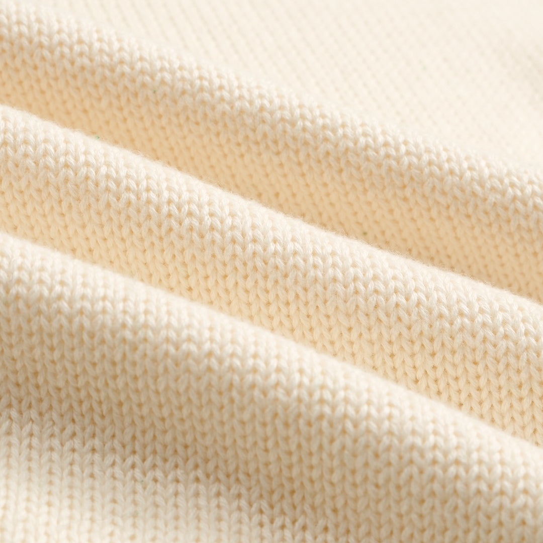 Men's green twist vintage knitted polo shirt