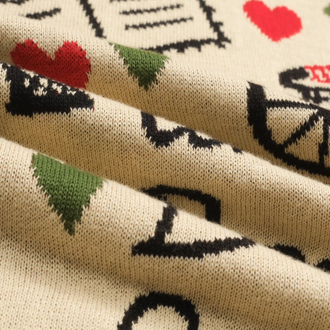 Macacão feminino cáqui Paris com tema jacquard e babados em malha com mangas compridas