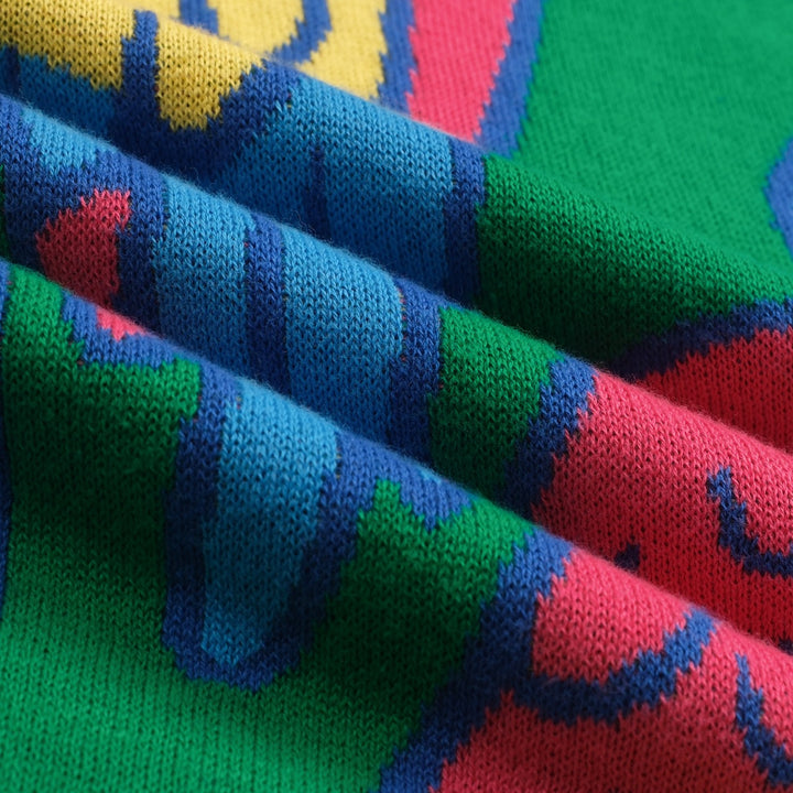 Grön papegojjacquardstickad dam för kvinnor