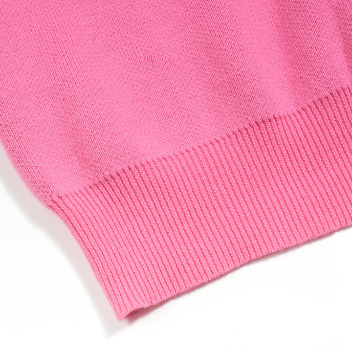 Jersey de punto jacquard grulla voladora rosa para mujer