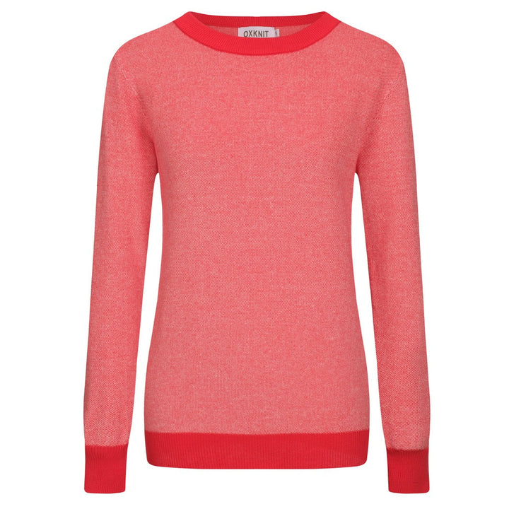 Women's red vintage college knitwear