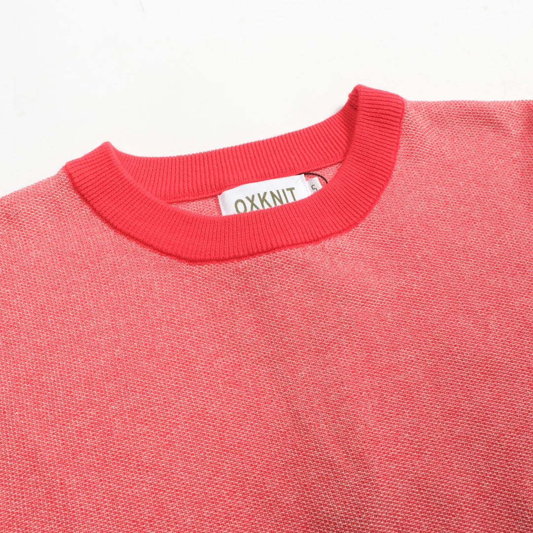 Women's red vintage college knitwear