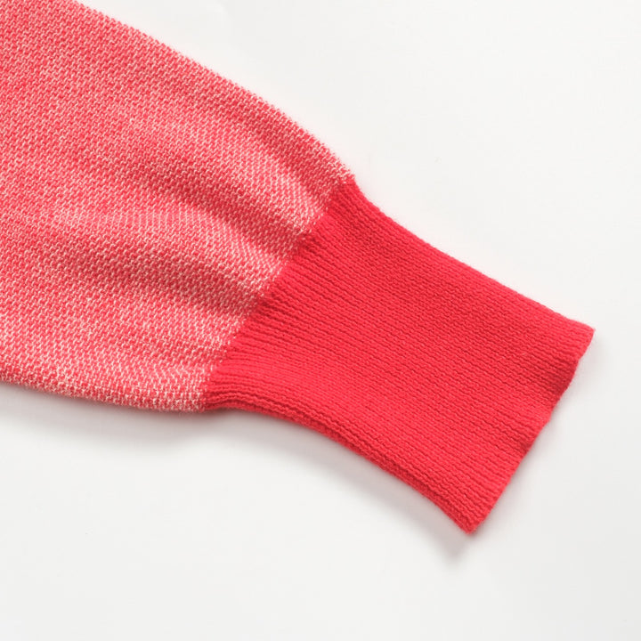 Women's red vintage college knitwear