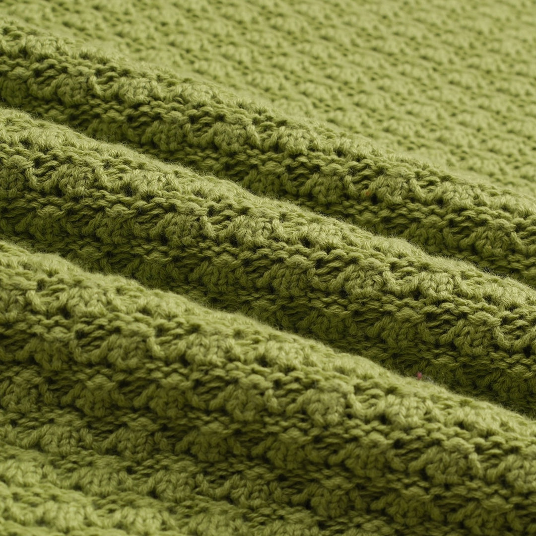 Polo da uomo con scollo a V a righe texture maglia verde