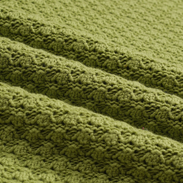 Polo da uomo con scollo a V a righe texture maglia verde