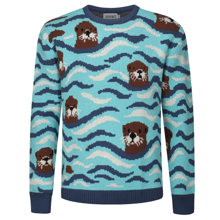 Men's vintage ocean jacquard vintage knitwear