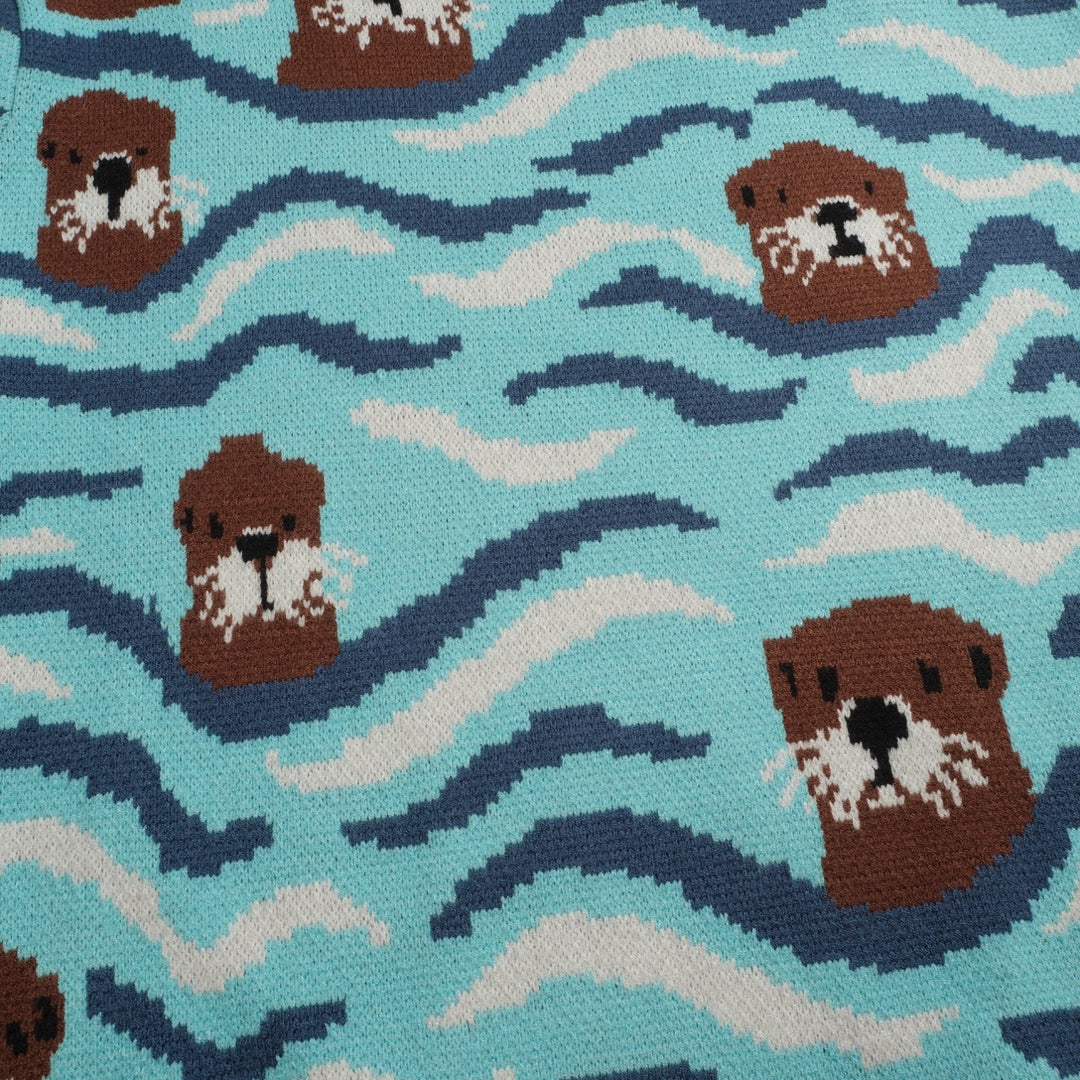 Men's vintage ocean jacquard vintage knitwear