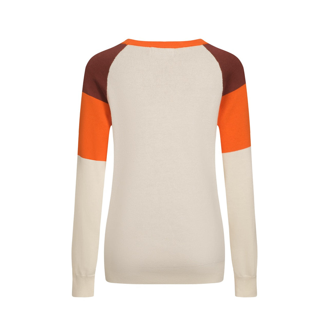 Malhas xadrez feminina branca damasco retrô pássaro gola redonda