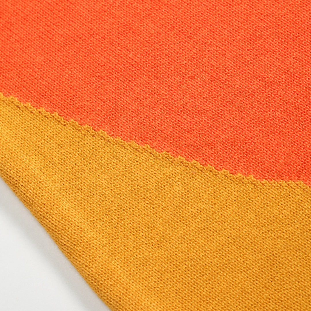 Women's black vintage striped knitted skirt