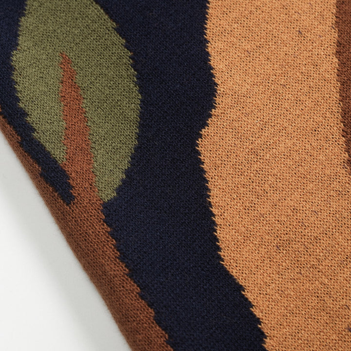 Women's navy vintage squirrel knit skirt