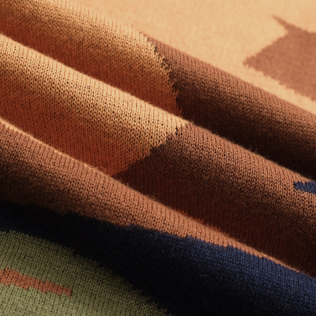 Women's navy vintage squirrel knit skirt