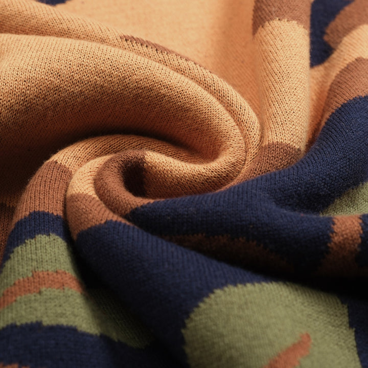 Women's navy vintage squirrel knit skirt