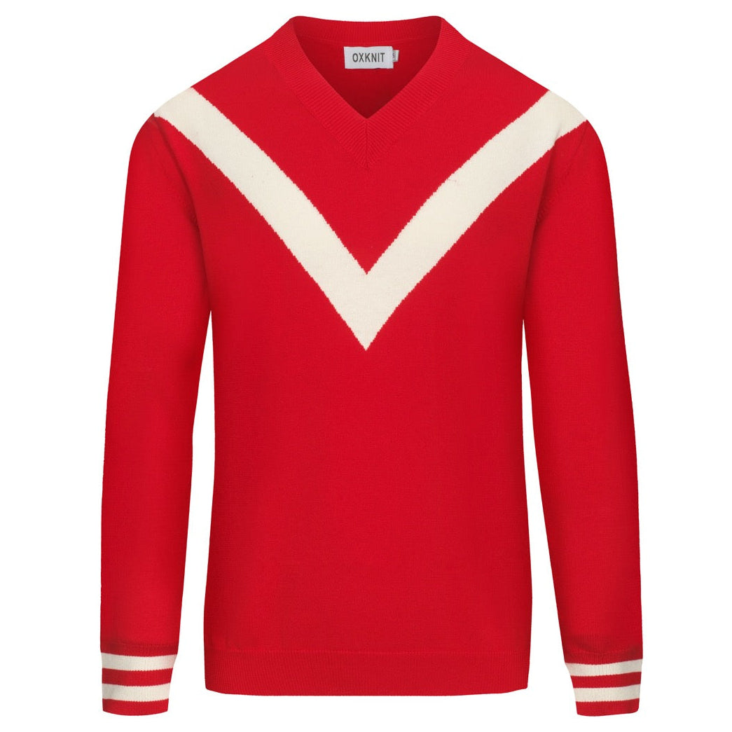 Ανδρικό πλεκτό με καρό κόκκινο διαμάντι