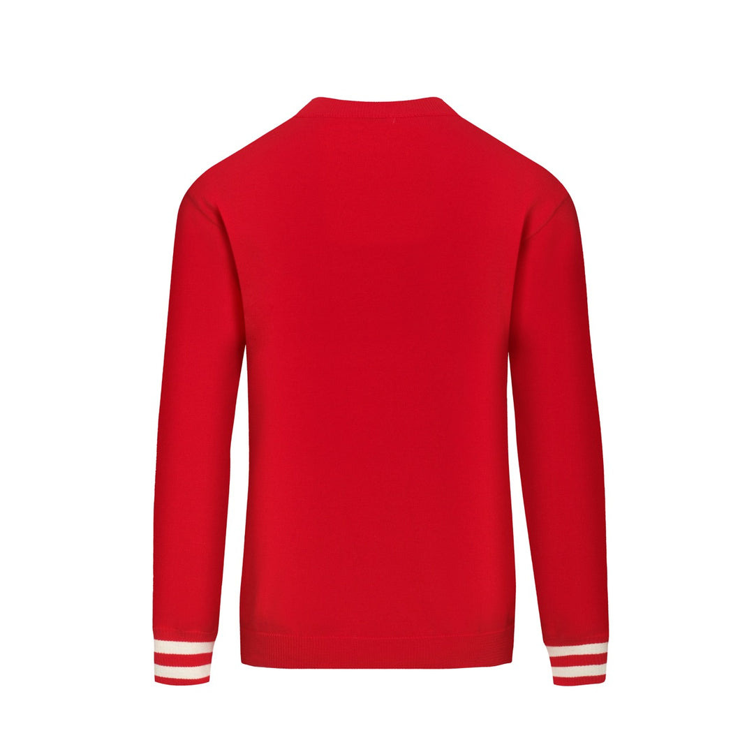 Ανδρικό πλεκτό με καρό κόκκινο διαμάντι