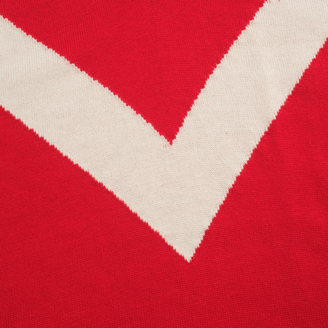 Ανδρικό πλεκτό με καρό κόκκινο διαμάντι