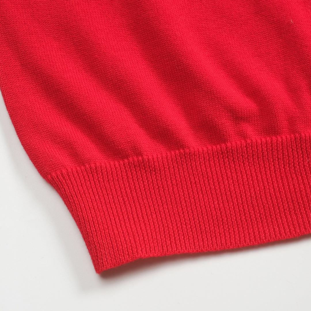 Ανδρικό πλεκτό με καρό κόκκινο διαμάντι