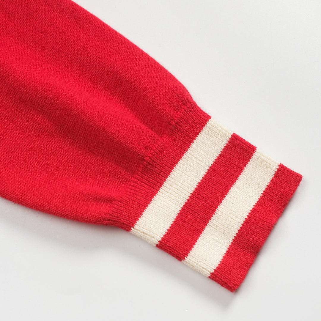 Ανδρικό πλεκτό με καρό κόκκινο διαμάντι