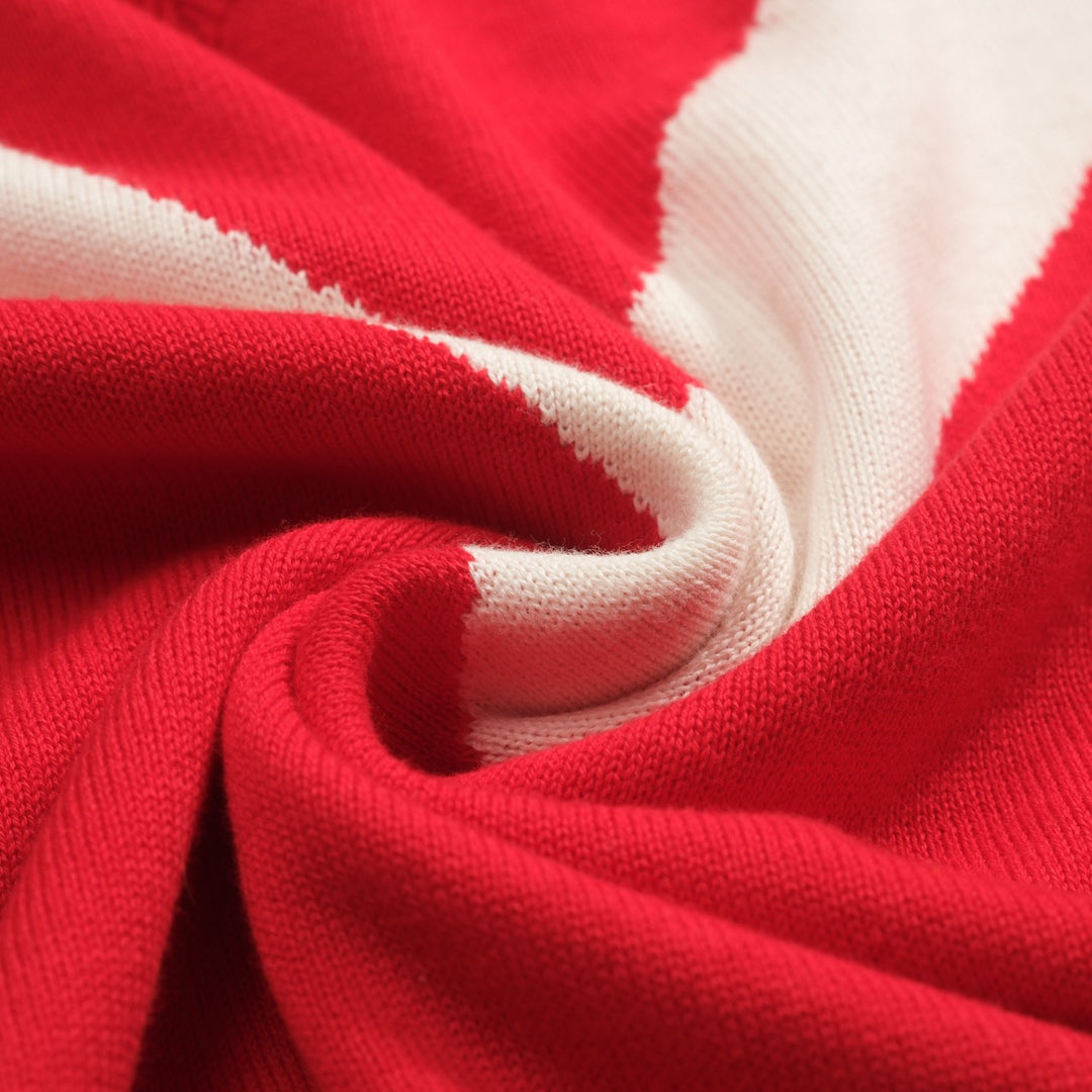 Ανδρικό πλεκτό με καρό κόκκινο διαμάντι