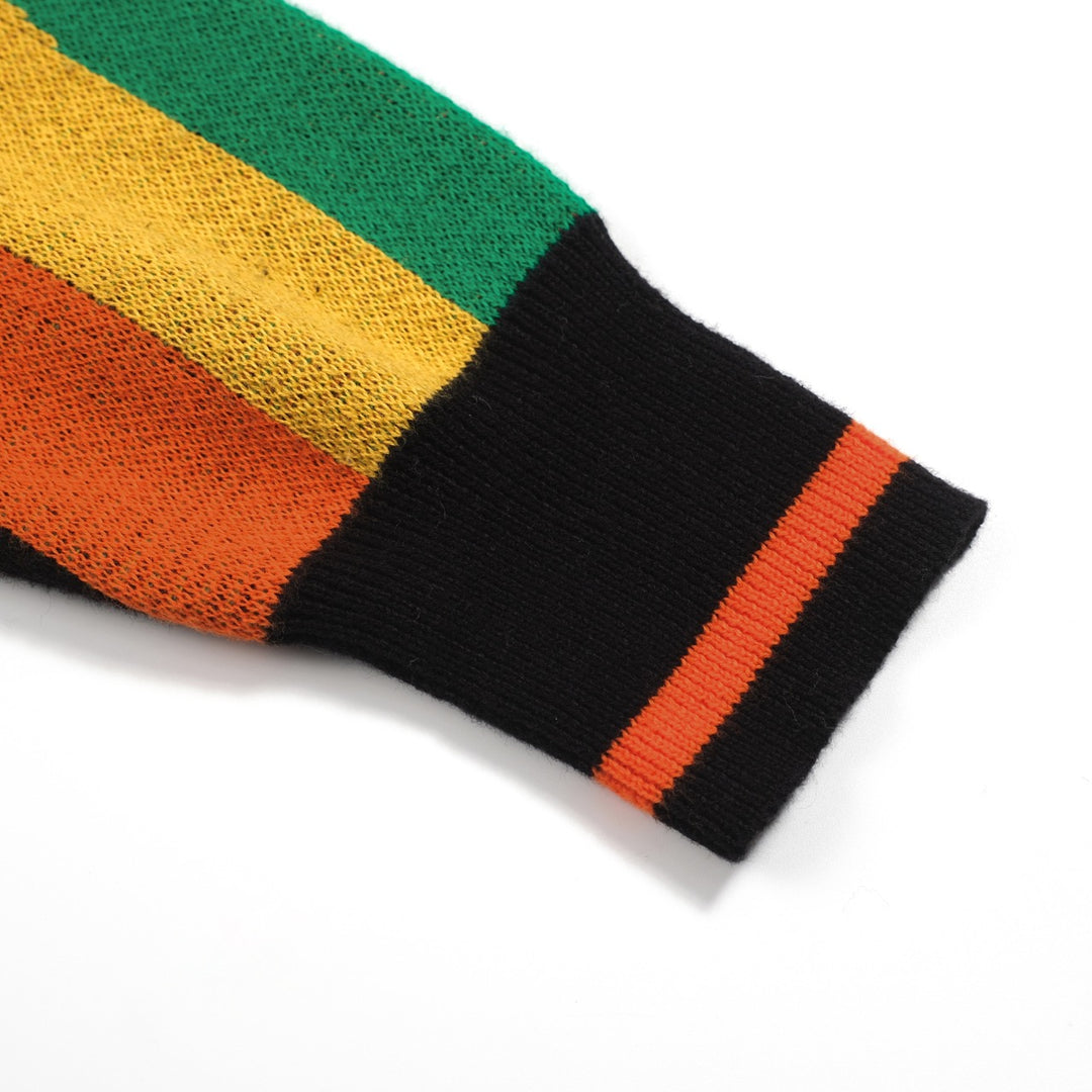 Men's black geometric vintage knit cardigan