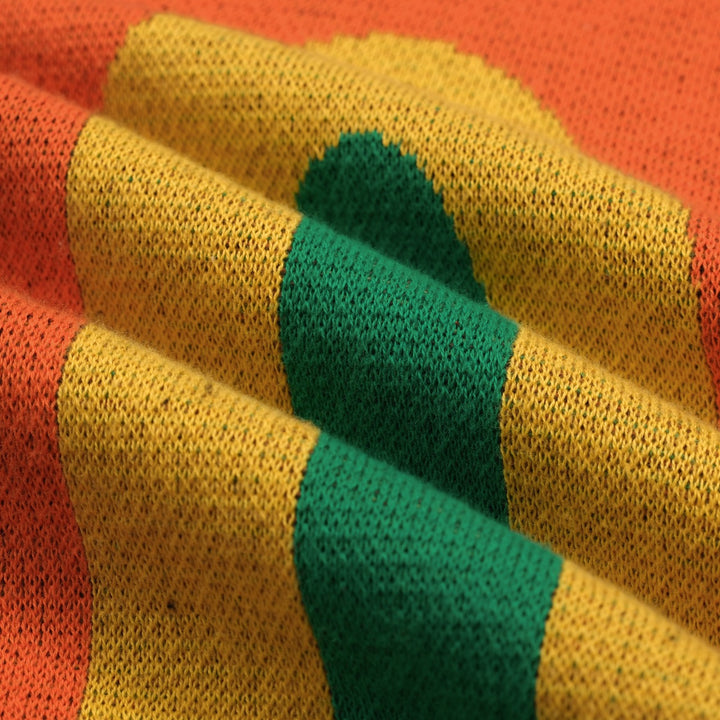 Men's black geometric vintage knit cardigan