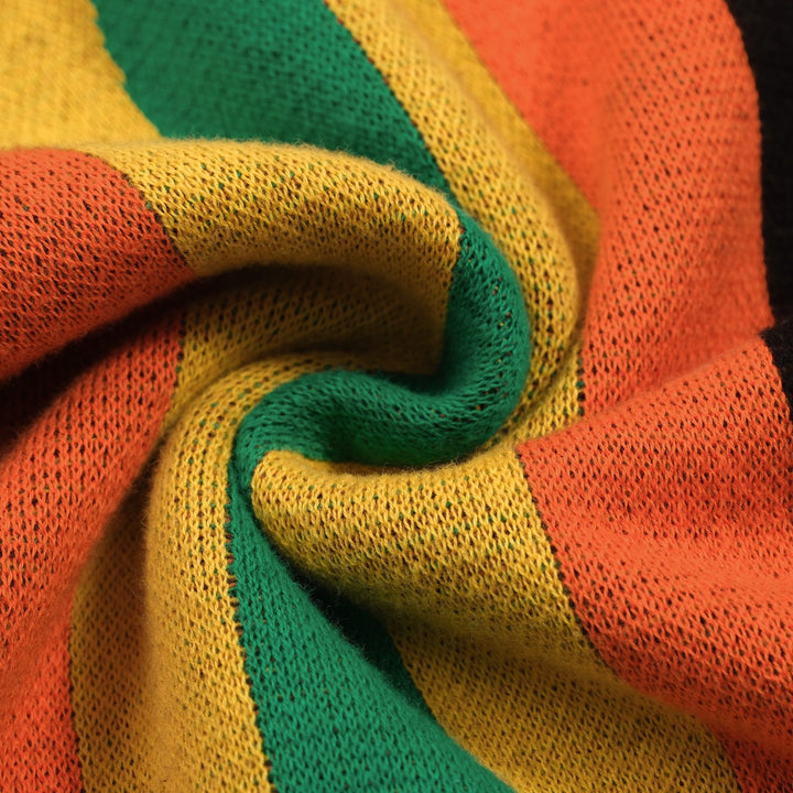 Men's black geometric vintage knit cardigan