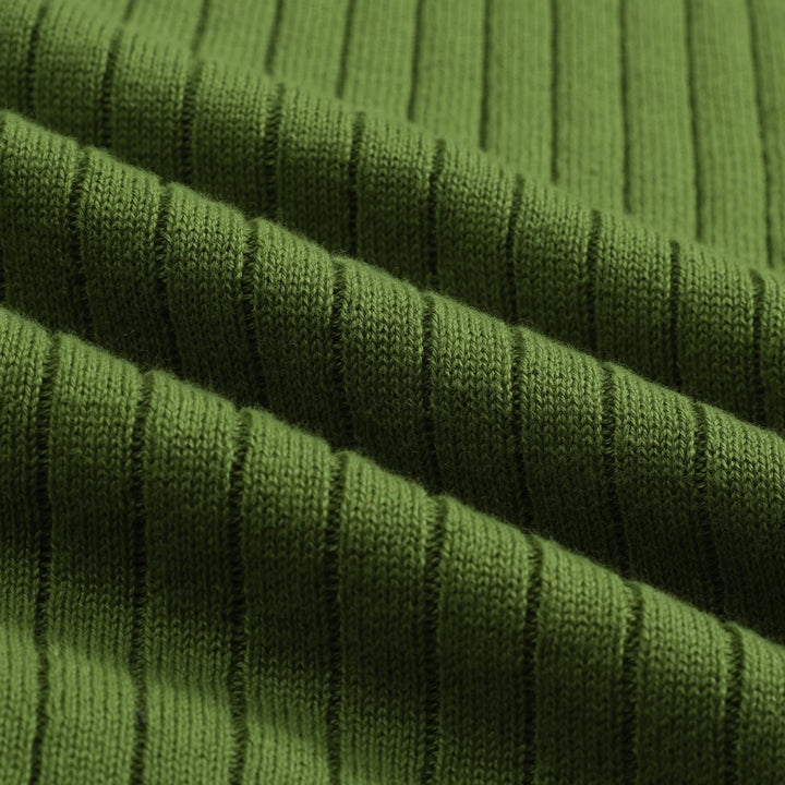 Men's green pit bar vintage knitted cardigan